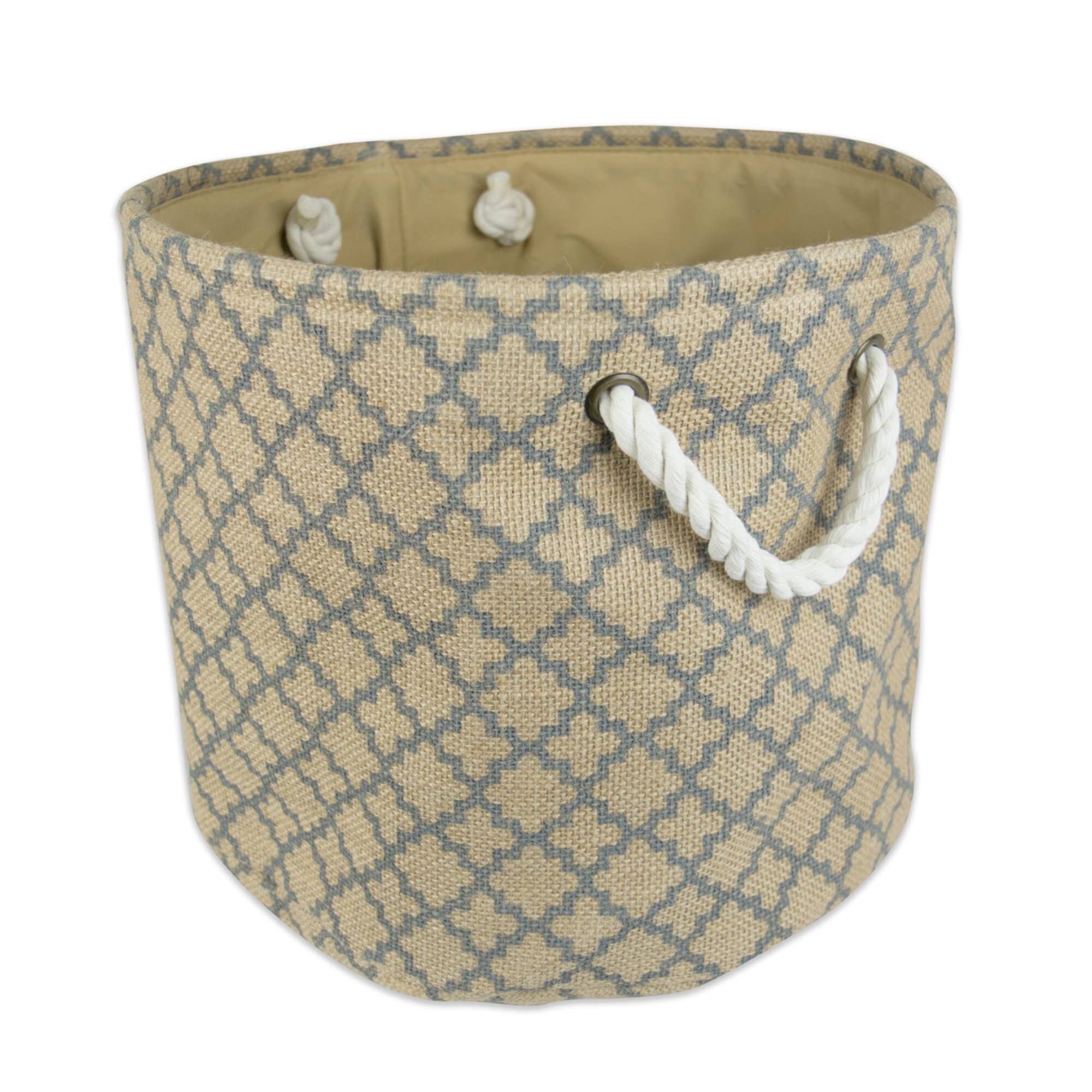 DII® 9" Lattice Round Burlap Bin